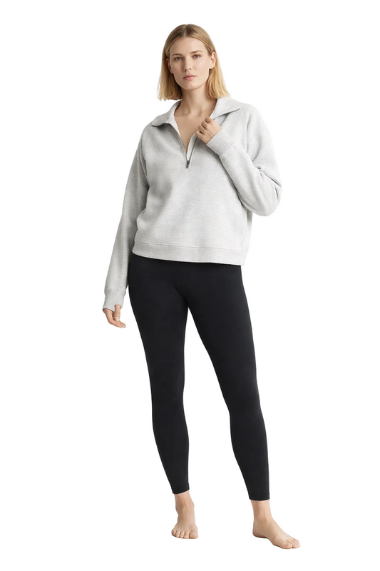 Light grey half-zip sweatshirt